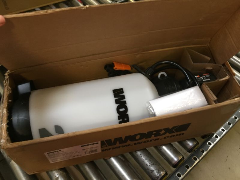 Photo 2 of Worx 20V 2-Gallon Cordless Yard Sprayer Tool Only - WG829.9 (Battery & Charger Sold Separately) White Black Orange