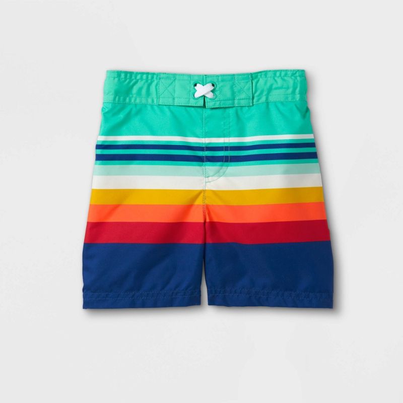 Photo 1 of Baby Boys' Multi Striped Swim Trunks - Cat & Jack™ 12M