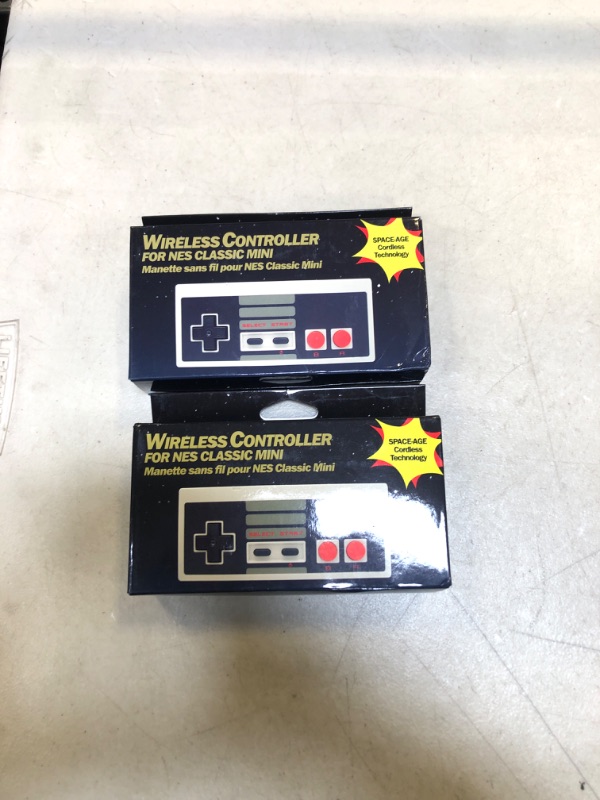 Photo 2 of Wireless Game Controller for NES Classic Mini Edition, (2 PCS) 2.4G Wireless Rechargeable Gamepad with Receiver, Compatible with Nintendo NES/SNES Classic Console Game System