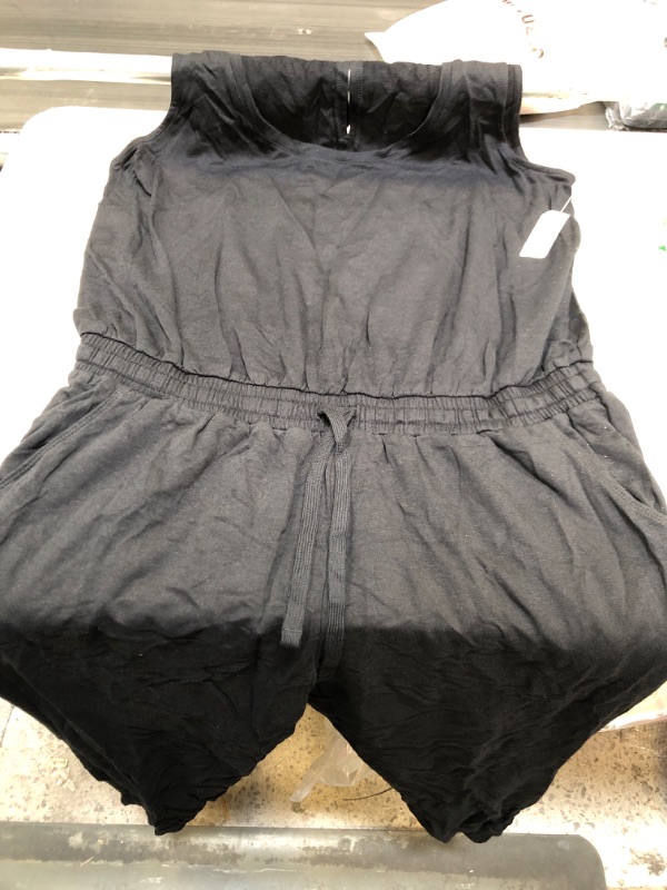 Photo 2 of Amazon Essentials Women's Studio Terry Fleece Jumpsuit (Available in Plus Size) 1X Black