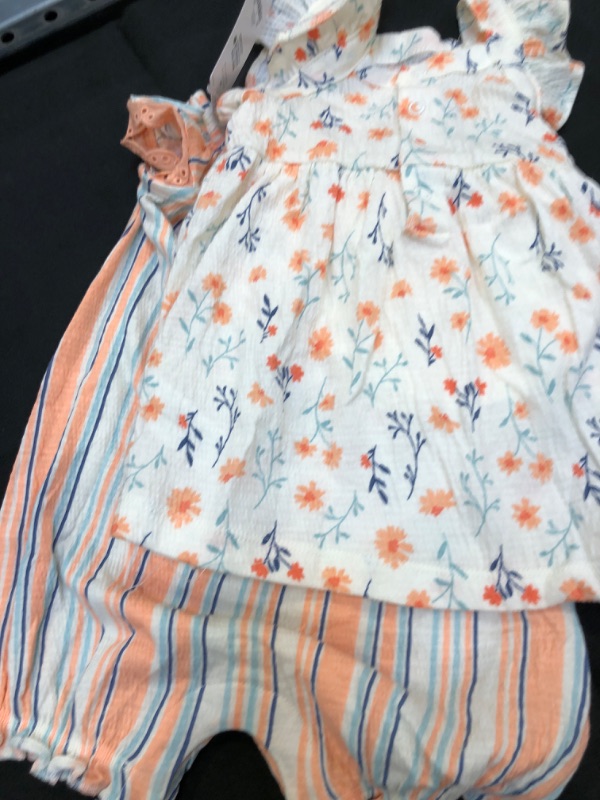 Photo 2 of Baby Girls' 2pk Striped Floral Romper - Just One You® Made by Carter's  6M