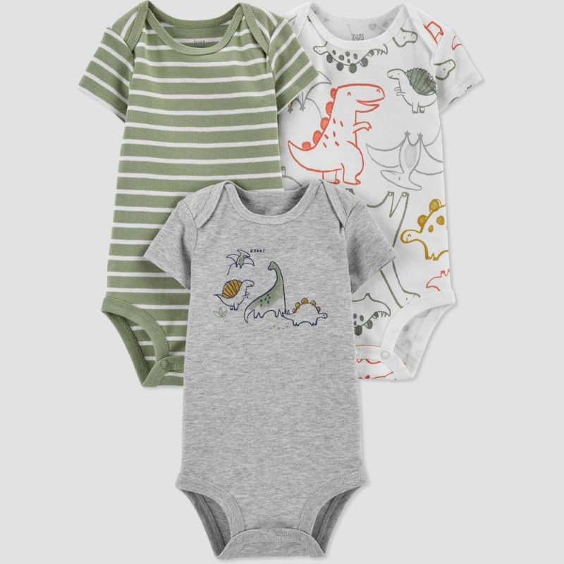 Photo 1 of Baby Boys' 3pk Dino Bodysuit - Just One You® Made by Carter's Green/White/Gray 3M