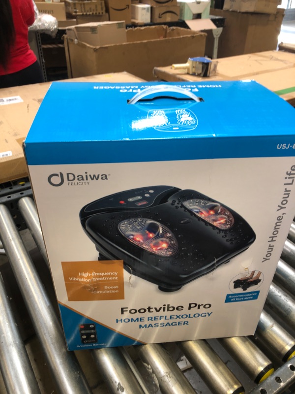 Photo 2 of Daiwa Felicity Foot Massager Machine for Plantar Fasciitis with Heat to Boost Blood Circulation and Help with Neuropathy