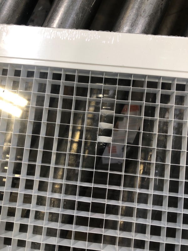 Photo 4 of 10" x 32" or 32" x 10" Cube Core Eggcrate Return Air Grille - Aluminum Rust Proof - HVAC Vent Duct Cover - White [Outer Dimensions: 12.75] 10 x 32 Return Grille
3 BENT LITTLE CUBBIES*****