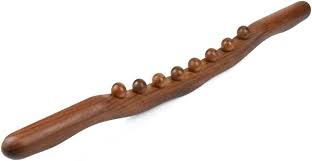 Photo 1 of 8 Bead Massage Roller Stick Wood Gua Sha Tool for All of Your Body SPA Massager 52cm