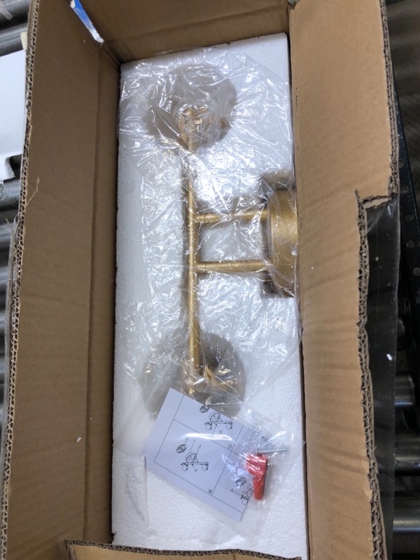 Photo 1 of Aipsun Gold Bathroom Vanity Light Crystal Vanity Light for Bathroom 2 Lights Modern Vanity Lighting Fixtures (Exclude Bulb) Gold 2-Light