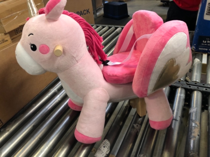 Photo 2 of labebe - Baby Rocking Horse, Ride Unicorn, Kid Ride On Toy for 6 Month-3 Year Old, Infant (Boy Girl) Plush Animal Rocker, Toddler/Child Stuffed Ride Toy (Pink)
