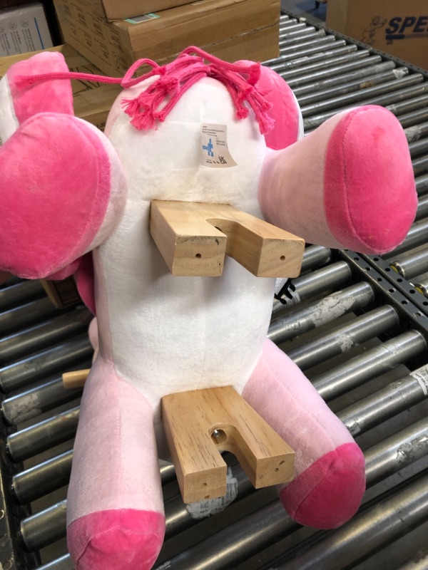 Photo 3 of labebe - Baby Rocking Horse, Ride Unicorn, Kid Ride On Toy for 6 Month-3 Year Old, Infant (Boy Girl) Plush Animal Rocker, Toddler/Child Stuffed Ride Toy (Pink)
