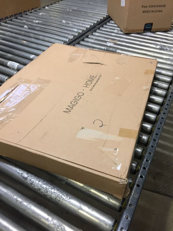 Photo 1 of MAGIGO 30 x 24 Inches Extra Large Rectangle Black Walnut Wood Ottoman Tray with Handles, Serve Tea, Coffee Classic Wooden Decorative Serving Tray