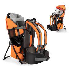 Photo 1 of besrey Hiking Baby Carrier Backpack Toddler Hiking Carrier Child Carrier Bakcpack for Baby with Canopy ORANGE