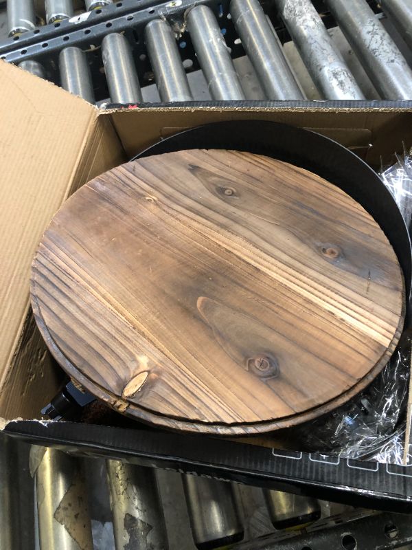Photo 3 of 12.8"Carbon Steel Wok -  Stir Fry Pans with Wooden Handle and Lid