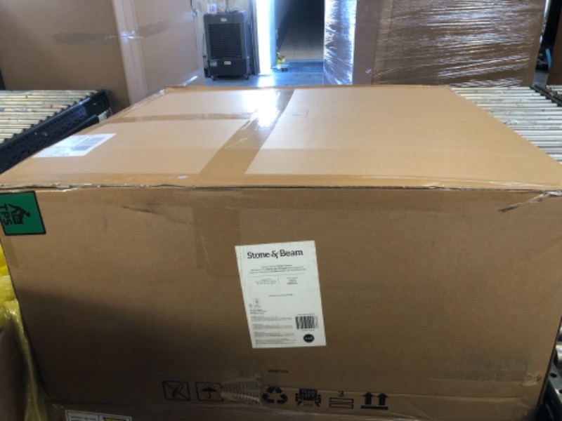 Photo 1 of Amazon Brand – Stone and Beam Tufted Square Lift-Top Storage Ottoman - GRAPHITE, FACTORY SEALED 