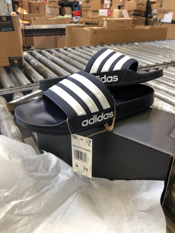 Photo 2 of adidas Unisex-Adult Adilette Shower Slides Sandal 9 Legend Ink/White/Legend Ink