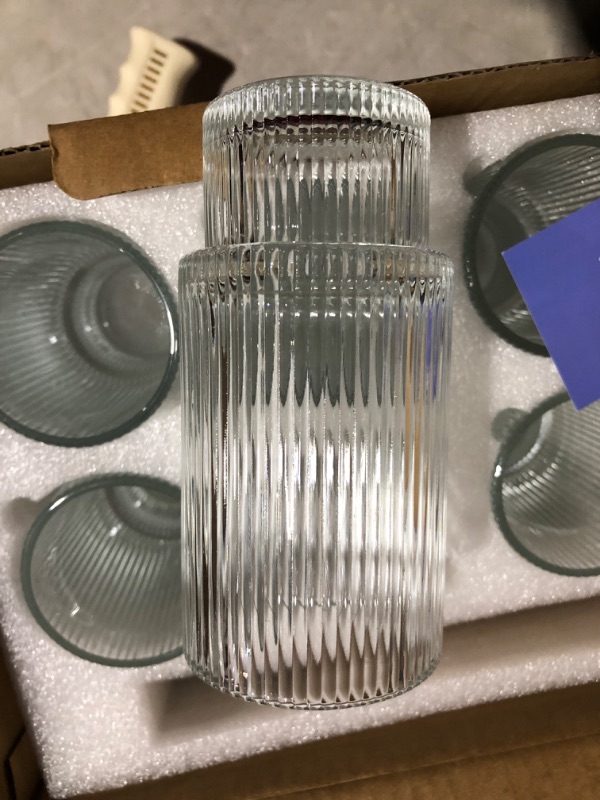 Photo 4 of (READ FULL POST) Combler Ribbed Glass Cups, 11oz Drinking Glasses Set of 8, Cocktail Glasses