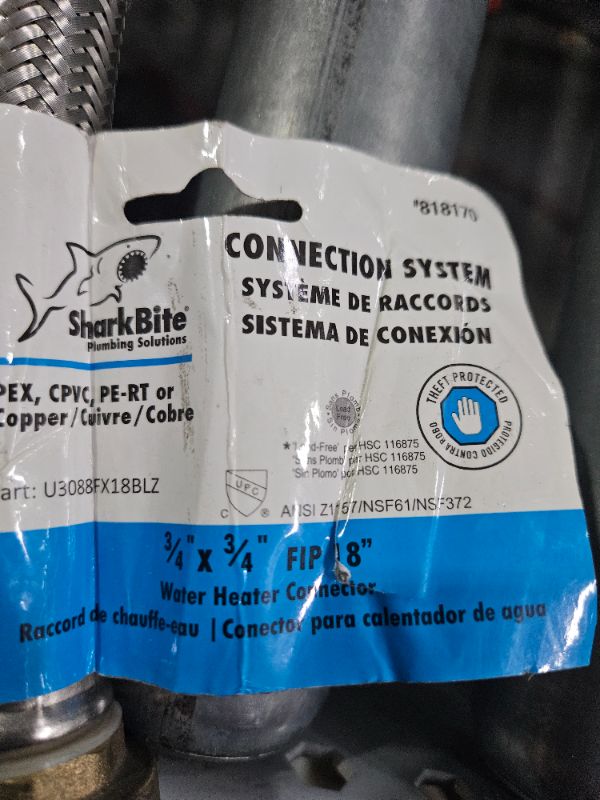 Photo 2 of Sharkbite 3/4-in Push-to-Connect x 3/4-in FIP Dia Water Heater Hose Push Fitting