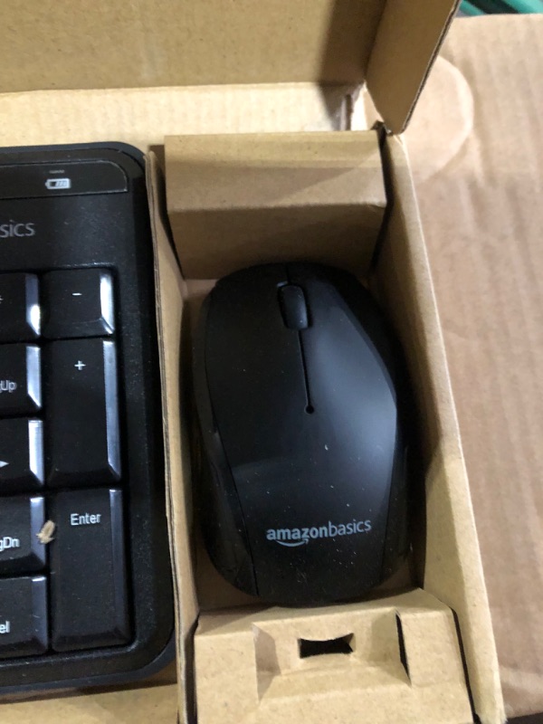 Photo 2 of Amazon Basics Wireless Computer Keyboard and Mouse Combo - Quiet and Compact - US Layout (QWERTY)