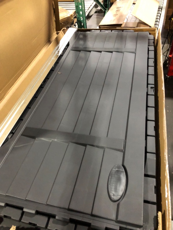 Photo 4 of DWVO 120 Gallon Large Deck Box Waterproof Outdoor Storage Box Black