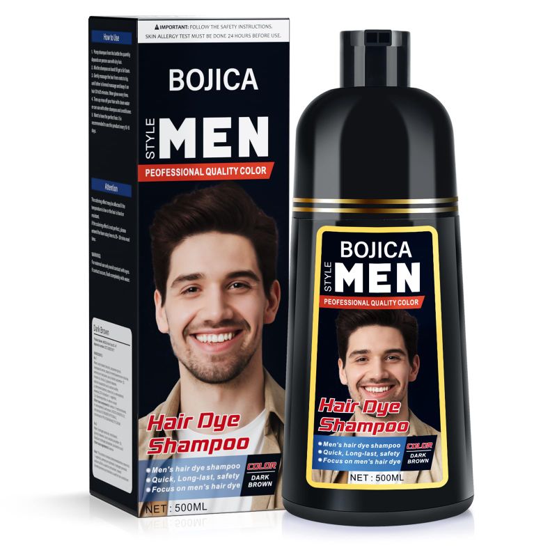 Photo 1 of BOJICA Dark Brown Hair Color Shampoo for Gray Hair Natural Black