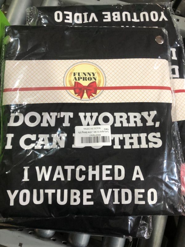 Photo 2 of Gifts for Dad from Daughter Son - Father's Day Gifts "DON'T WORRY, I CAN DO THIS, I WATCHED A YOUTUBE VIDEO" apron 