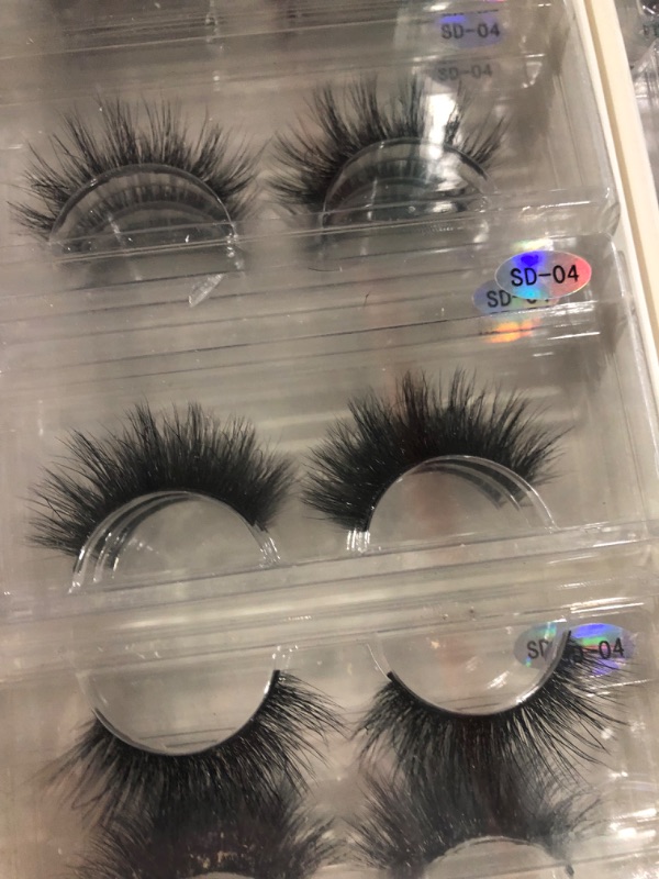 Photo 3 of 2 PACKS - 3D Soft Mink False Eyelashes Fluffy Wispy Thick Eye Lashes Full Strips Makeup Tools 15 Pairs