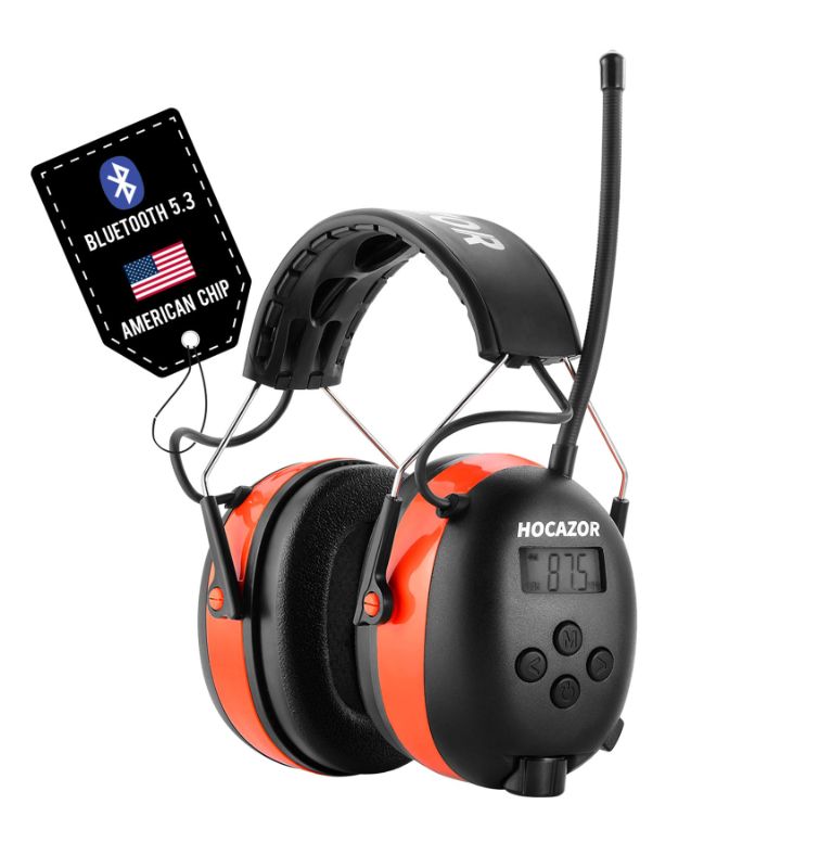 Photo 1 of Hocazor HP033 Bluetooth 5.3 Hearing Protection AM FM Radio Headphones