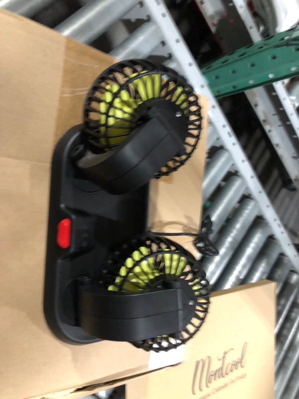 Photo 2 of TriPole Car Fan 12V / 24V Portable Auto Cooling Fan Dual Head Rotatable Vehicle Fan