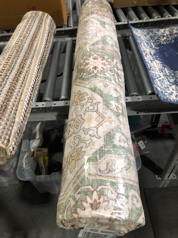 Photo 1 of Soalmost Area Rugs 5x7, Washable Rug, Stain Resistant Area Rug Green/Yellow