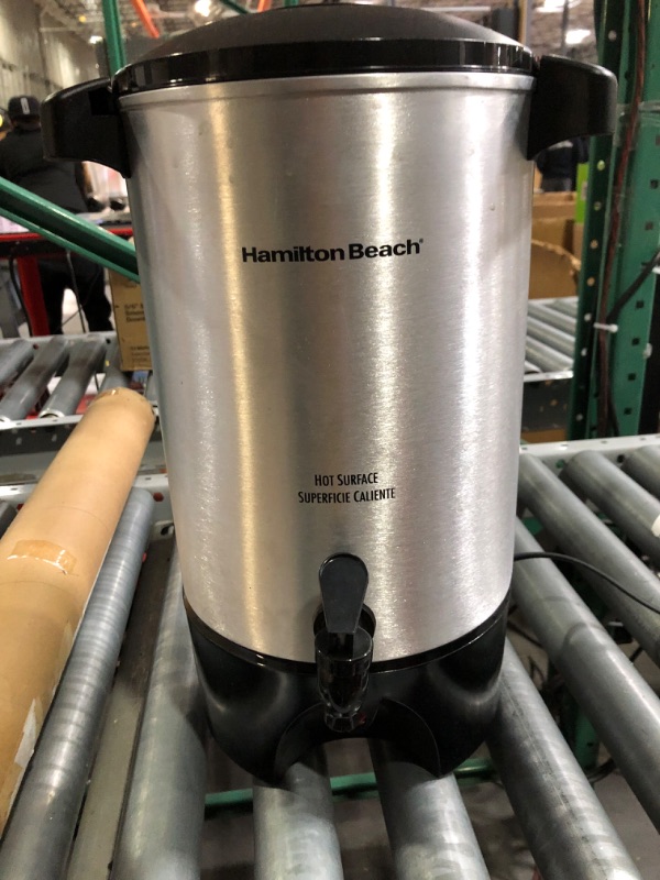 Photo 3 of NON-FUNCTIONAL - Hamilton Beach 45 Cup Coffee Urn and Hot Beverage Dispenser, Silver 45 Cup Silver