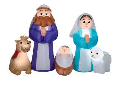 Photo 1 of Holiday Living 4.2-ft Lighted Nativity Christmas Inflatable