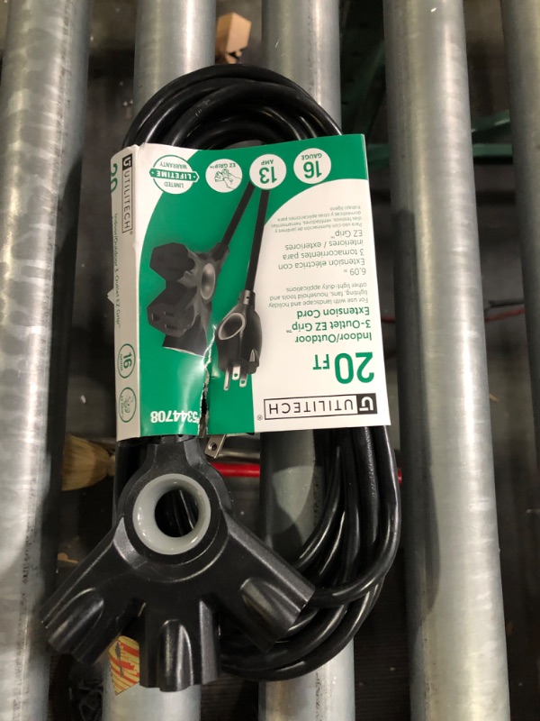 Photo 2 of STOCK IMAGE FOR REFERENCE - Utilitech Indoor 20-ft 16 / 3-Prong Indoor Sjt Light Duty General Extension Cord