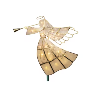 Photo 1 of GE 10-in Angel Off-white/gold White Christmas Tree Topper