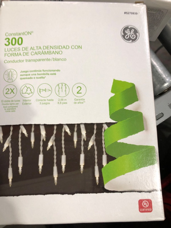 Photo 1 of GE Lighting GE StayBright 300-Count Constant White Micro LED Plug-in Christmas Lights
