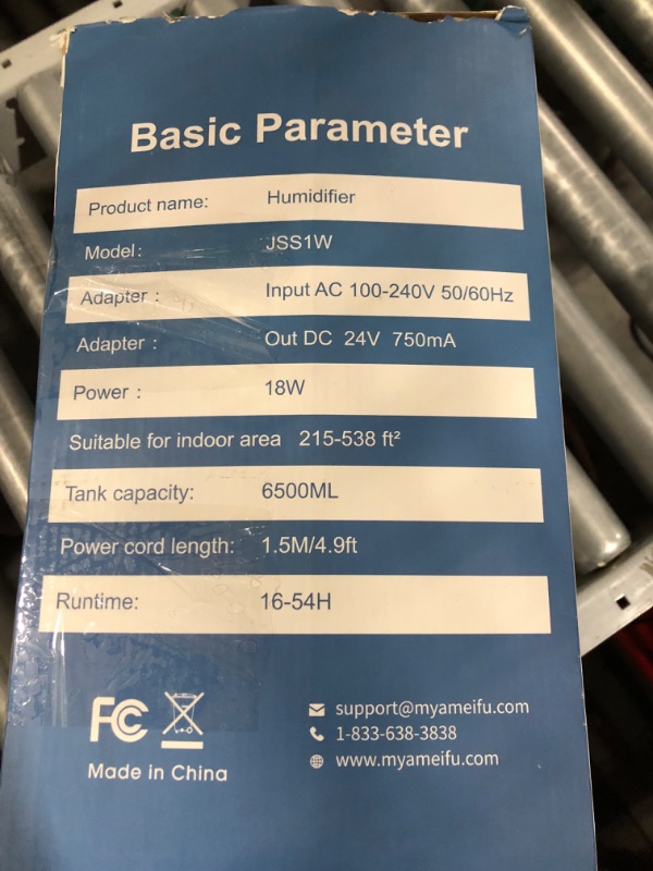 Photo 2 of **MISSING POWER CABLE**Humidifiers for Large Room 6L, Humidifiers for Bedroom Lasts Up to 54 Hours, Cool Mist Humidifiers Top Fill Grey