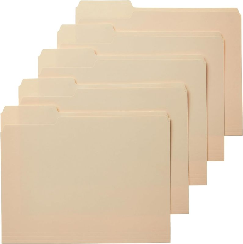 Photo 1 of Amazon Basics File Folders - 1/3 Tab, Manila, Legal Size, 100-Pack Manila 100-pack Legal Size