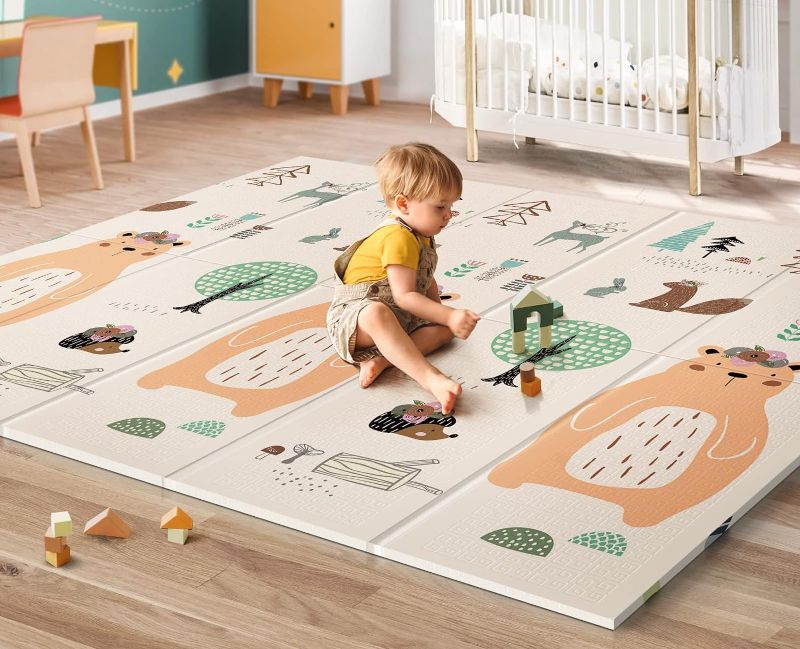 Photo 1 of Baby Play Mat Large Foldable Baby Crawing Mat,Thick Foam Play Mat for Baby,Waterproof