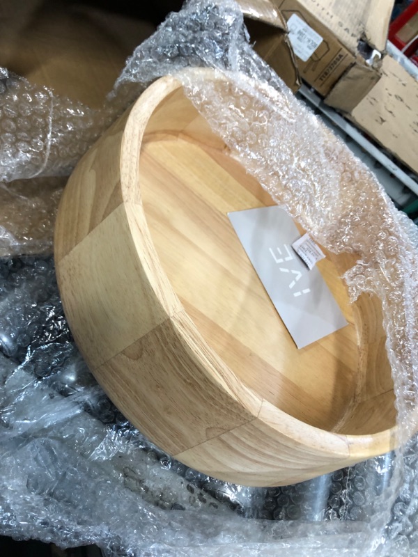 Photo 2 of *DAMAGE*
IVE Design XL Natural Wood Fruit Bowl for Kitchen Counter, 14.2-inch Diameter 