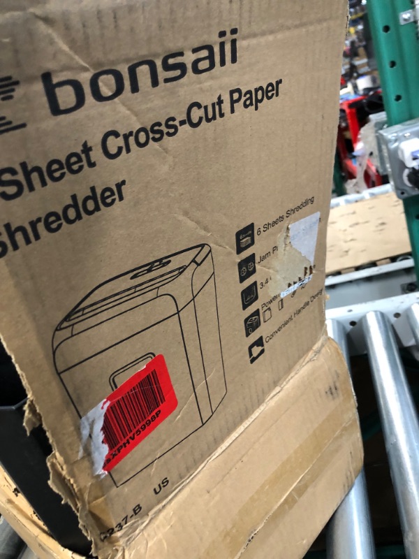 Photo 5 of  *stock photo for reference* Bonsaii 12-Sheet Cross Cut Paper Shredder,