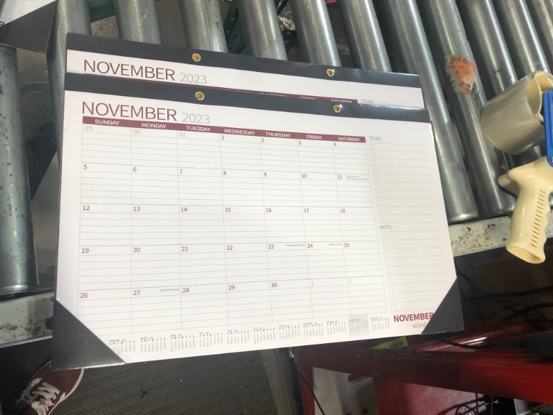 Photo 1 of Desk Calendar 2024 Wall Calendars, November 2023- December 2024 Monthly Planner Paper Office Desktop 17"X 12", 14-Months
