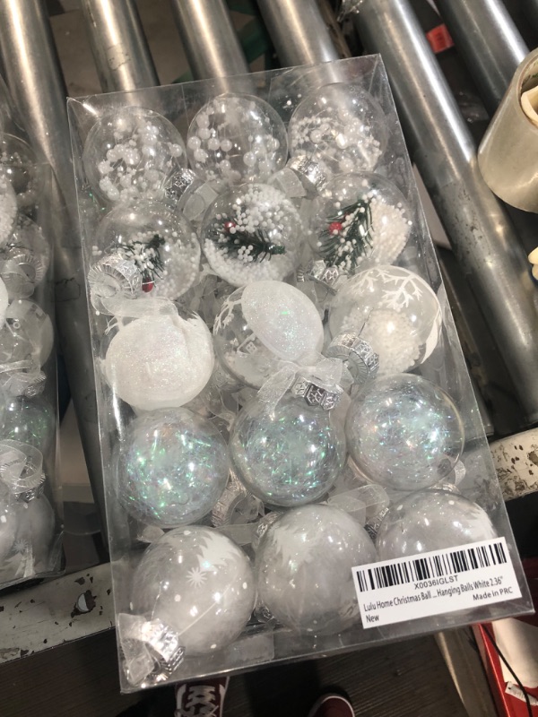 Photo 3 of ***READ NOTES***Lulu Home 30ct 2.36" Clear Christmas Ball Ornaments, 