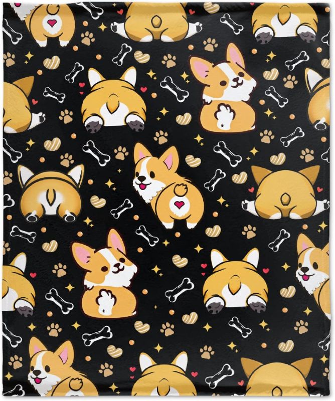 Photo 1 of  Cute Corgi Blanket Soft Cozy Throw Blankets,50"x40"