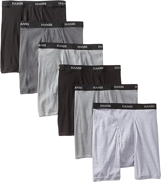 Photo 1 of Hanes Men's Tagless Boxer Briefs 6-Pack Assorted XL