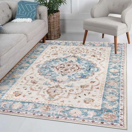 Photo 1 of ***USED - NO PACKAGING***
Vernal Odessa Machine Washable Non Shedding Non Slip Area Rug for Living Room, 7'8" X 10'