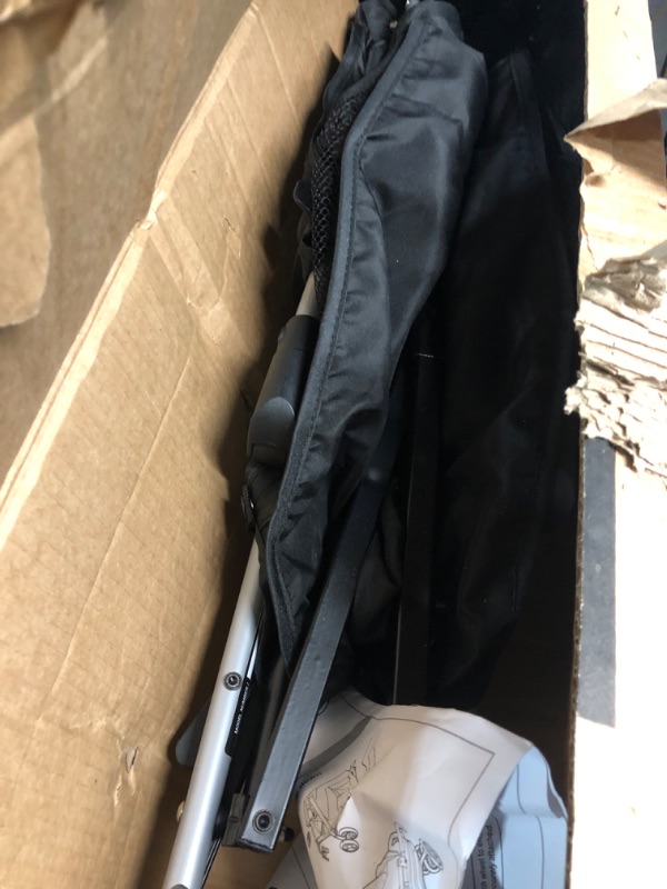 Photo 2 of ***USED - MISSING WHEELS - OTHER PARTS LIKELY MISSING AS WELL***
Summer 3Dlite ST Convenience Stroller, Black & Gray - Lightweight Stroller with Steel Frame, Large Seat Area, Multi-Position Recline, Large Storage Basket - Infant Stroller for Travel and Mo