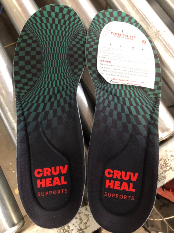 Photo 1 of (New) Plantar Fasciitis Relief - Shoe Insoles - Medium Arch Support Green L(Men 9.5-10.5 // Women 10.5-11.5)