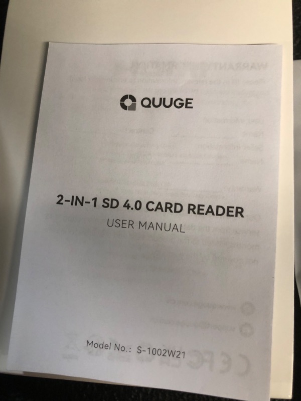 Photo 1 of USB C SD Card Reader 4.0, QUUGE 2-in-1 UHS-ii Memory Card Reader, Micro SD Card Reader Type-C,