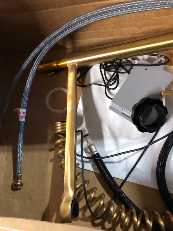 Photo 1 of Moen 5923EWBG Align Motionsense Wave Sensor Touchless One Handle Pre-Rinse Spring Kitchen Faucet, Brushed Gold