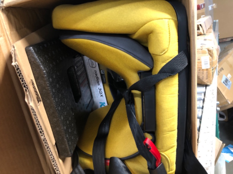 Photo 2 of (YELLOW)Diono Radian 3QX 4-in-1 Rear & Forward Facing Convertible Car Seat, Safe+ Engineering 3 Stage Infant Protection, 10 Years 1 Car Seat, Ultimate Protection, Slim Fit 3 Across, Red Cherry