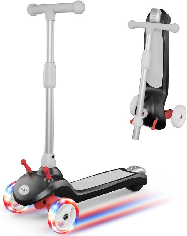 Photo 1 of (READ NOTES) iScooter Electric Scooter for Kids Ages 3-12, Bluetooth Music Speaker, LED Light-up Wheels, Thumb Accelerator, 3 Adjustable Height Toddler Motorized Scooters, Electric Scooter for Girls/Boys BLACK (PARTS ONLY) 
