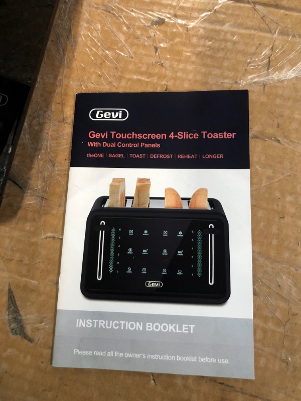 Photo 1 of Gevi Toaster 4 Slice,Led Display Touchscreen Bagel Toaster with Dual Control Panels of Bagel/Reheat/Defrost/Cancel/Toasting One Slice/Longer Function,6 Shade Setting Black-1