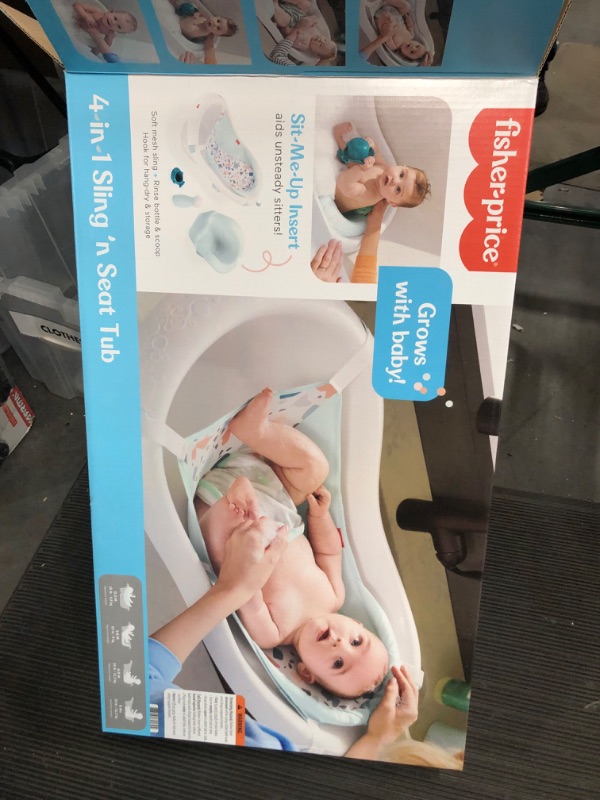 Photo 5 of 4-in-1 Grow-with-Me Bath Tub by Frida Baby Transforms Infant Bathtub to Toddler Bath Seat with Backrest for Assisted Sitting in Tub